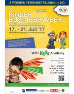 Flyer 3. Kinder Business Week 17. bis 21. Juli 2017