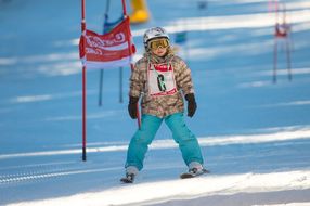 Skifahrerin bei den Familienskitagen 2017